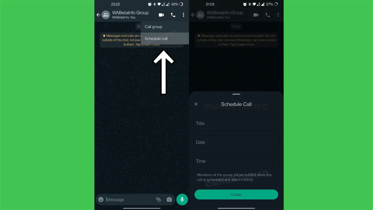 WhatsApp Programar Llamada